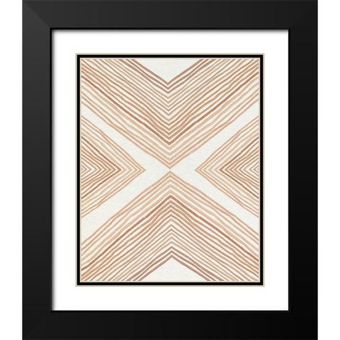 Diametric Clementine I Black Modern Wood Framed Art Print with Double Matting by Caroline, Emma