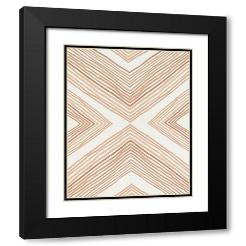 Diametric Clementine II Black Modern Wood Framed Art Print with Double Matting by Caroline, Emma