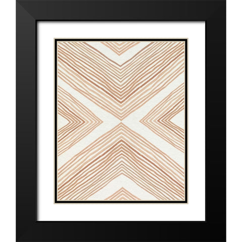 Diametric Clementine II Black Modern Wood Framed Art Print with Double Matting by Caroline, Emma