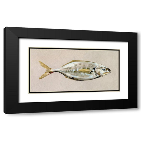 Fresh Fish Study I Black Modern Wood Framed Art Print with Double Matting by Caroline, Emma