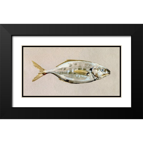 Fresh Fish Study I Black Modern Wood Framed Art Print with Double Matting by Caroline, Emma