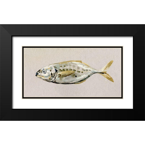 Fresh Fish Study II Black Modern Wood Framed Art Print with Double Matting by Caroline, Emma