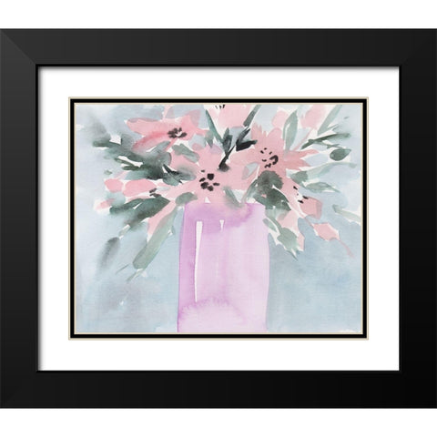 Broken Flowers I Black Modern Wood Framed Art Print with Double Matting by Wang, Melissa