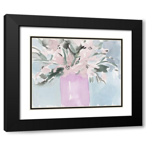 Broken Flowers II Black Modern Wood Framed Art Print with Double Matting by Wang, Melissa