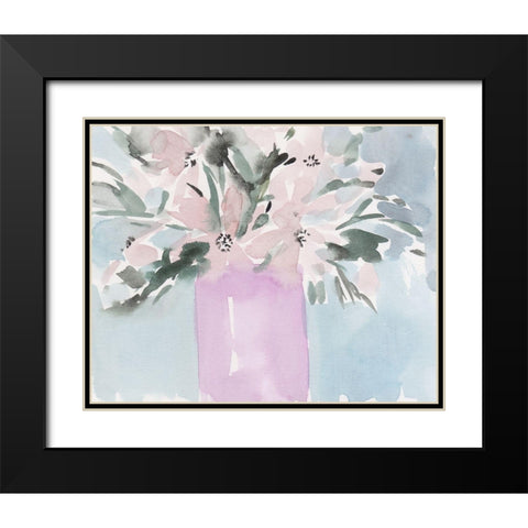 Broken Flowers II Black Modern Wood Framed Art Print with Double Matting by Wang, Melissa