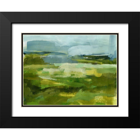 Emerald View I Black Modern Wood Framed Art Print with Double Matting by Barnes, Victoria