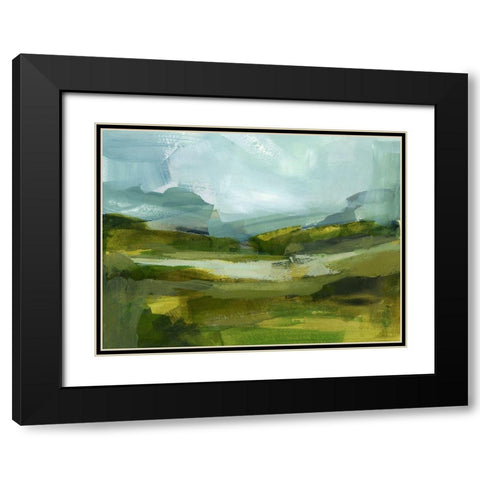 Emerald View III Black Modern Wood Framed Art Print with Double Matting by Barnes, Victoria