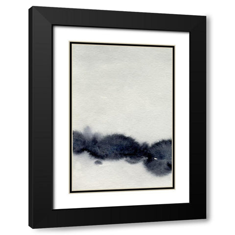 Ink Bleed Landscape I Black Modern Wood Framed Art Print with Double Matting by Caroline, Emma