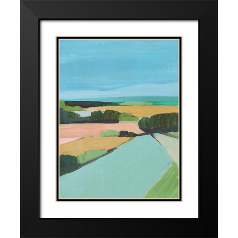 Bright Colored Countryside II Black Modern Wood Framed Art Print with Double Matting by Warren, Annie