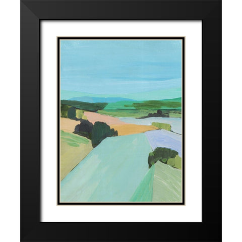 Bright Colored Countryside IV Black Modern Wood Framed Art Print with Double Matting by Warren, Annie