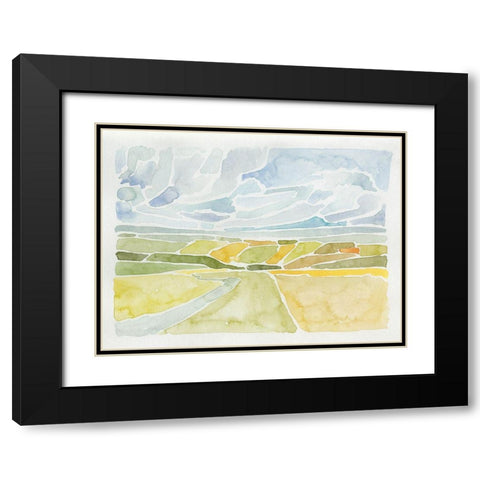 Patchwork Terrain I Black Modern Wood Framed Art Print with Double Matting by Barnes, Victoria