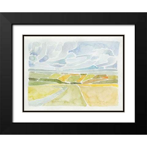 Patchwork Terrain I Black Modern Wood Framed Art Print with Double Matting by Barnes, Victoria