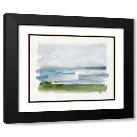 Coastline Splash II Black Modern Wood Framed Art Print with Double Matting by Barnes, Victoria