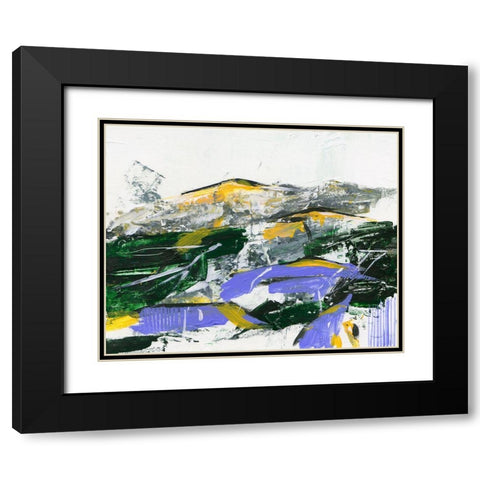 Silent Mountain II Black Modern Wood Framed Art Print with Double Matting by Wang, Melissa