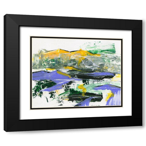 Silent Mountain III Black Modern Wood Framed Art Print with Double Matting by Wang, Melissa