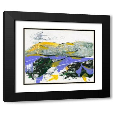 Silent Mountain IV Black Modern Wood Framed Art Print with Double Matting by Wang, Melissa