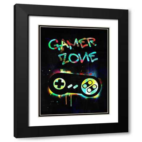 Gamer Tag IV Black Modern Wood Framed Art Print with Double Matting by Barnes, Victoria