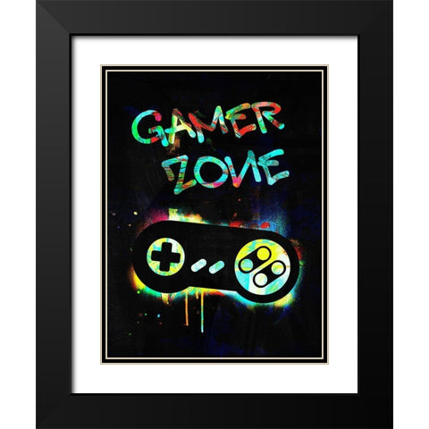 Gamer Tag IV Black Modern Wood Framed Art Print with Double Matting by Barnes, Victoria