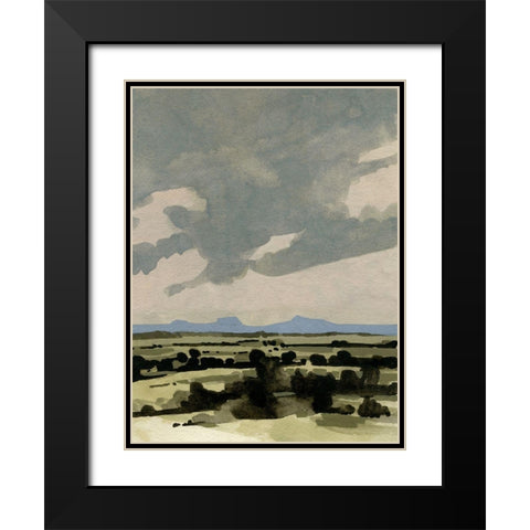 Pink Hazy Sky I Black Modern Wood Framed Art Print with Double Matting by Caroline, Emma