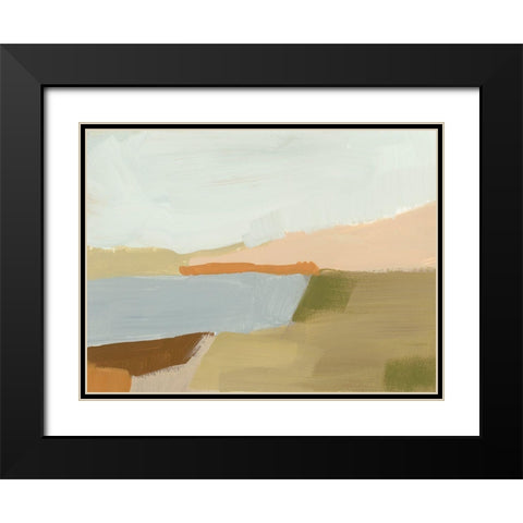 Stacked Landscape I Black Modern Wood Framed Art Print with Double Matting by Barnes, Victoria