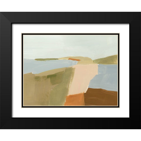 Stacked Landscape II Black Modern Wood Framed Art Print with Double Matting by Barnes, Victoria