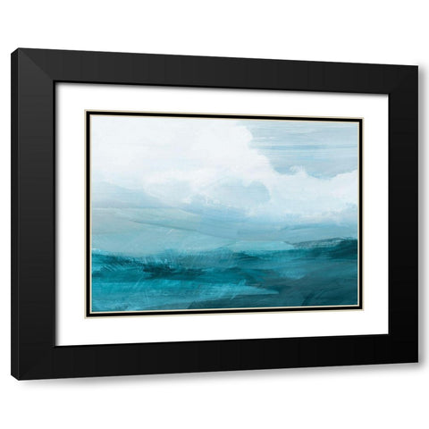 Azure Rising IV Black Modern Wood Framed Art Print with Double Matting by Barnes, Victoria