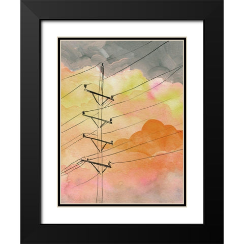 Cloudy Communication I Black Modern Wood Framed Art Print with Double Matting by Parker, Jennifer Paxton