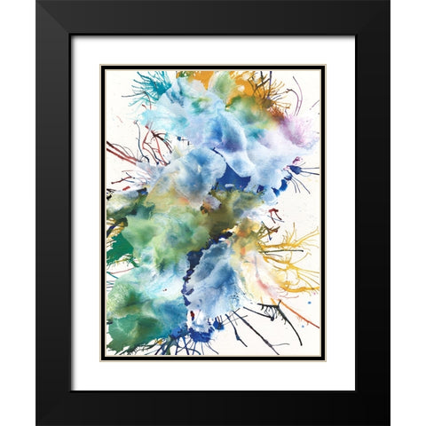 Like An Iris I Black Modern Wood Framed Art Print with Double Matting by Fuchs, Jodi