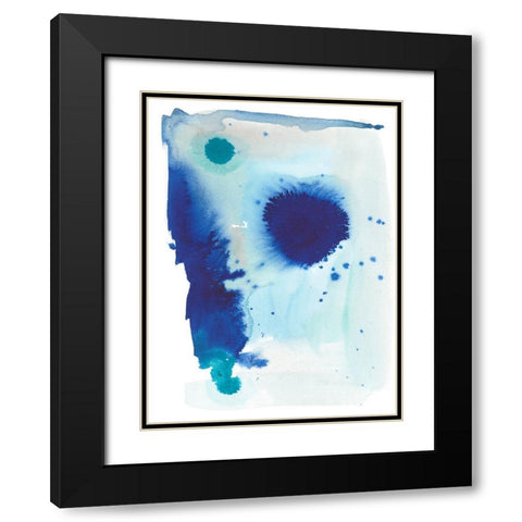 Spare Blue II Black Modern Wood Framed Art Print with Double Matting by Fuchs, Jodi