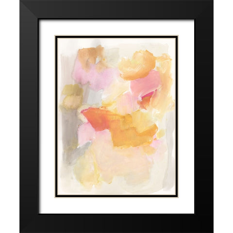 Warm Petals I Black Modern Wood Framed Art Print with Double Matting by Fuchs, Jodi