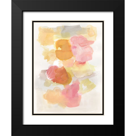 Warm Petals II Black Modern Wood Framed Art Print with Double Matting by Fuchs, Jodi