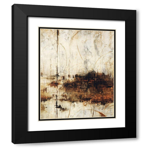 New Haven Golds Black Modern Wood Framed Art Print with Double Matting by Schicker, Joshua