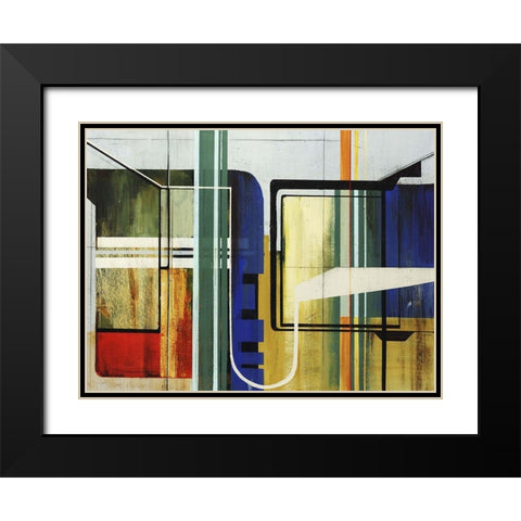 Corner Pocket Black Modern Wood Framed Art Print with Double Matting by Edmunds, Sydney