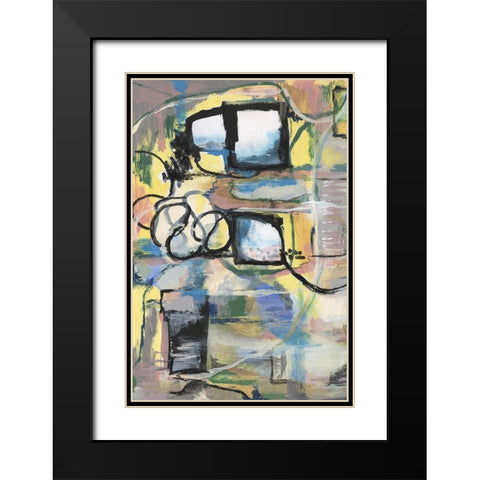 Memory Screen I Black Modern Wood Framed Art Print with Double Matting by Willett, Michael