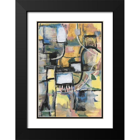 Memory Screen II Black Modern Wood Framed Art Print with Double Matting by Willett, Michael