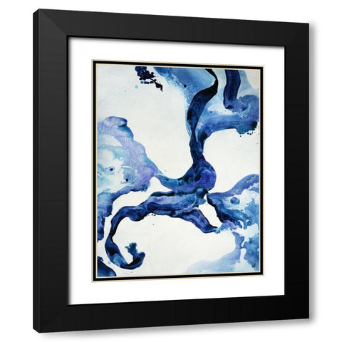 Indigo I Black Modern Wood Framed Art Print with Double Matting by Taylor, Kari