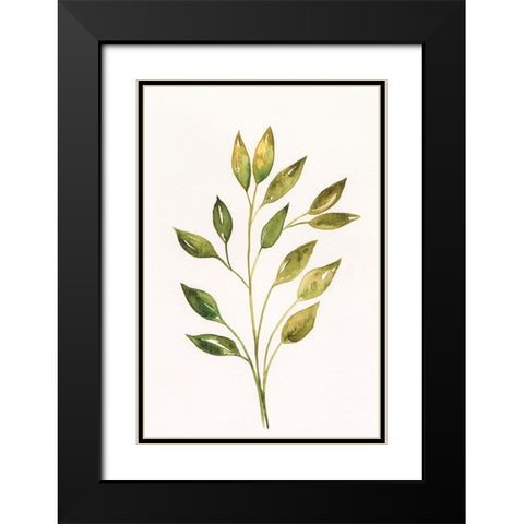 Single Twig II Black Modern Wood Framed Art Print with Double Matting by Moore, Regina
