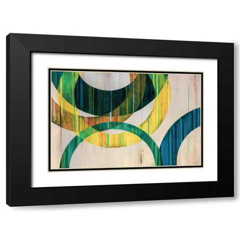 Loopdy Loop Black Modern Wood Framed Art Print with Double Matting by Edmunds, Sydney