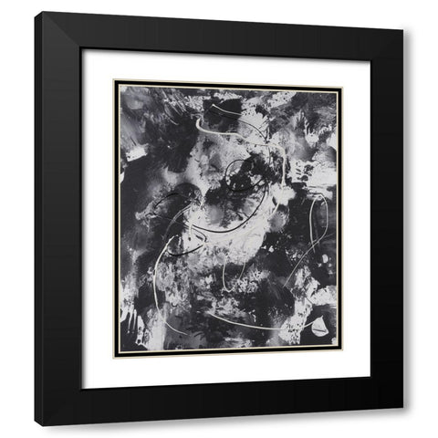 Radical Mix I Black Modern Wood Framed Art Print with Double Matting by Moore, Regina