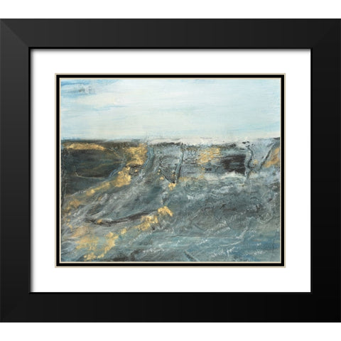 Flow of Love in Ocean I Black Modern Wood Framed Art Print with Double Matting by Bramma, Lila