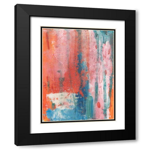 Spring Step I Black Modern Wood Framed Art Print with Double Matting by Kaelber, Renee