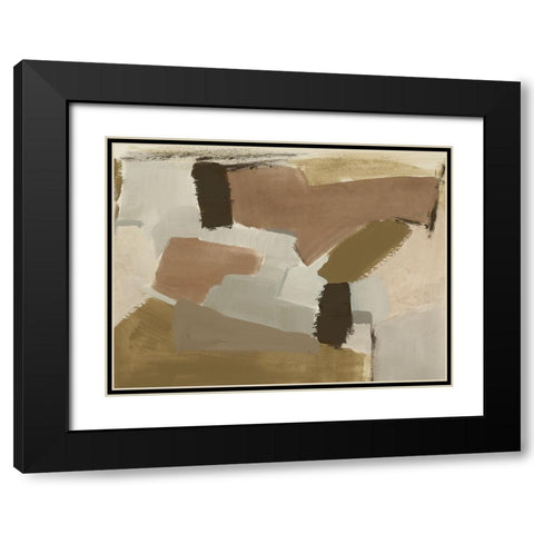 Almondine II Black Modern Wood Framed Art Print with Double Matting by Barnes, Victoria