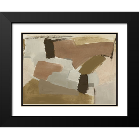 Almondine II Black Modern Wood Framed Art Print with Double Matting by Barnes, Victoria