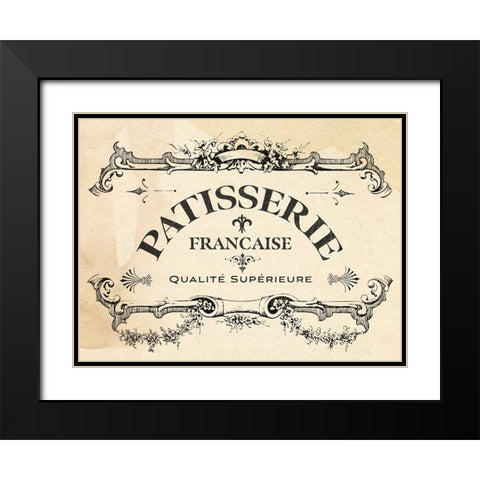 Antique French Label I Black Modern Wood Framed Art Print with Double Matting by Green, Jacob