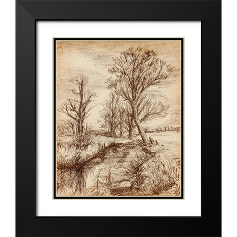 Forest View II Black Modern Wood Framed Art Print with Double Matting by Wang, Melissa