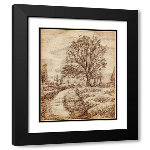 Forest View III Black Modern Wood Framed Art Print with Double Matting by Wang, Melissa