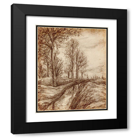 Forest View IV Black Modern Wood Framed Art Print with Double Matting by Wang, Melissa