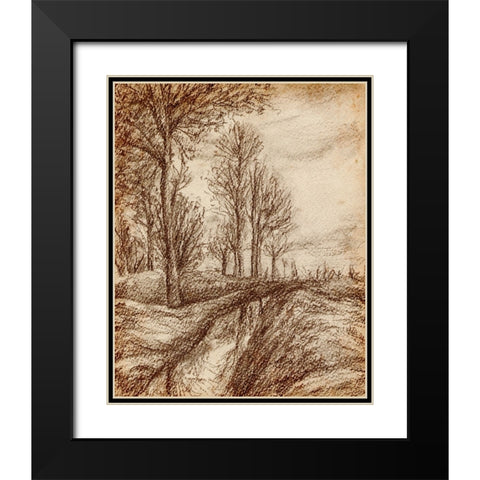 Forest View IV Black Modern Wood Framed Art Print with Double Matting by Wang, Melissa