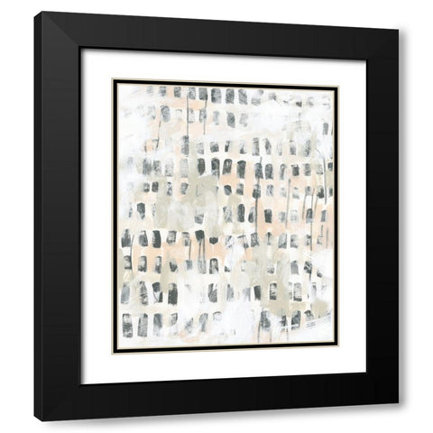 Sand Glyphs III Black Modern Wood Framed Art Print with Double Matting by Vess, June Erica