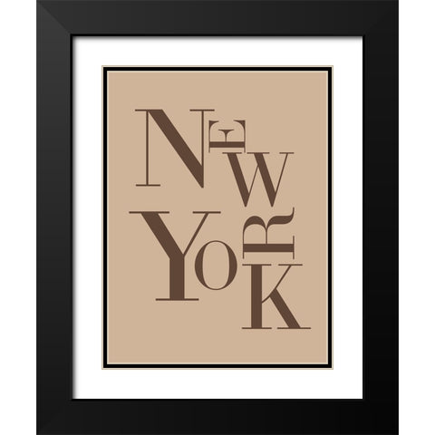 Neutral City Center Type I Black Modern Wood Framed Art Print with Double Matting by Green, Jacob